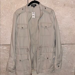 NWT lightweight tan utility jacket size small